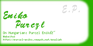 eniko purczl business card